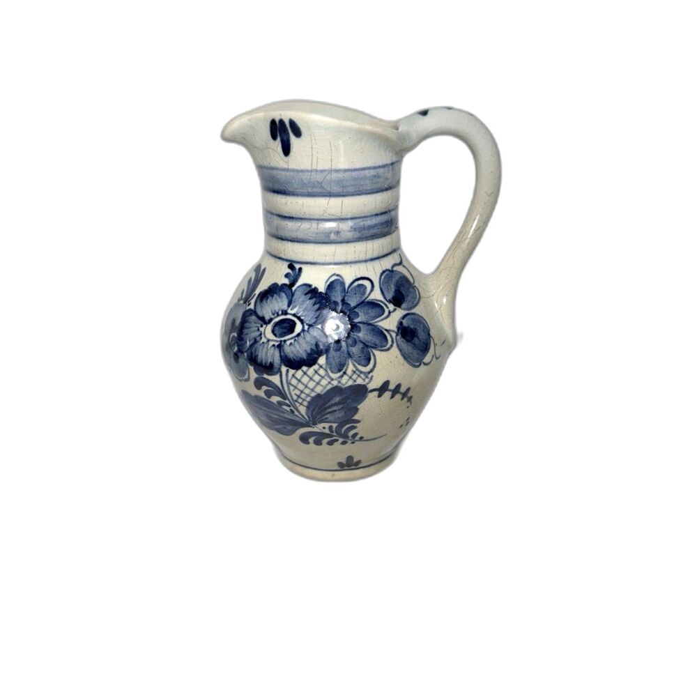 Vintage Royal Delft Blue Mini Pitcher Hand Painted Holland SIGNED 4.5” 4213